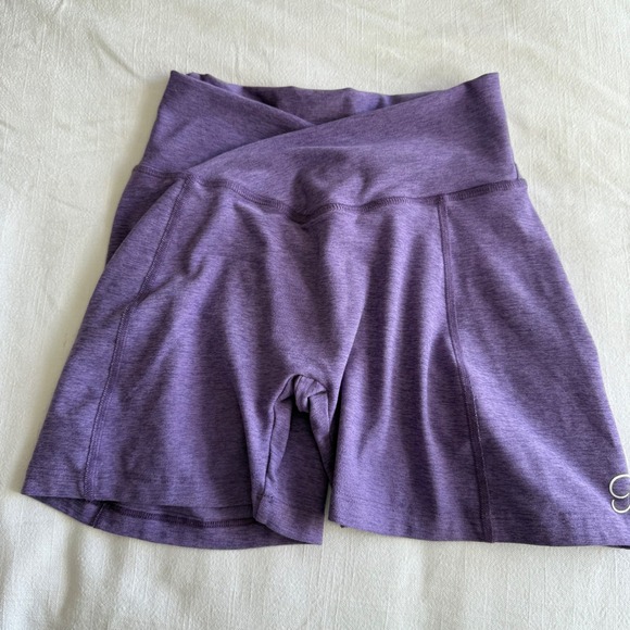Bombshell women's Sportswear Purple Athletic Shorts High Waist Workout Medium - Picture 1 of 7